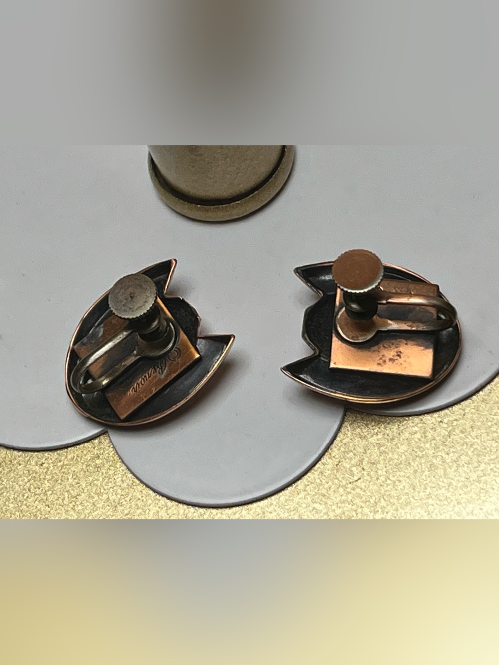 Renoir 1950’s Copper Tulip Earrings Excellent vintage condition - Picture 6 of 8